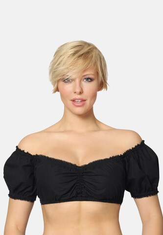 STOCKERPOINT - Blusa tradicional en negro: frente