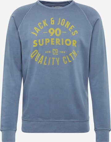 Sweat-shirt JACK & JONES en bleu : devant