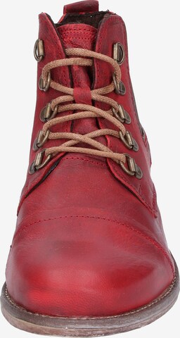 JOSEF SEIBEL Lace-Up Ankle Boots 'Sienna 09' in Red