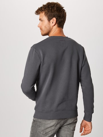 Sweat-shirt ALPHA INDUSTRIES en gris : derrière