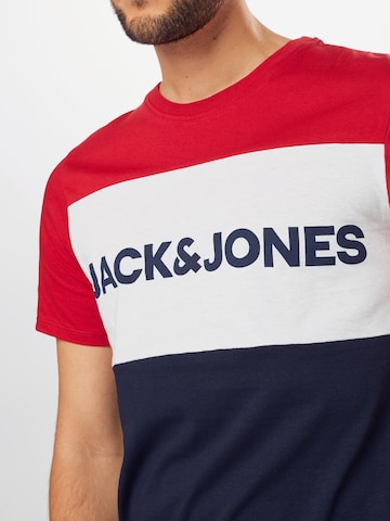 raudona JACK & JONES Standartinis modelis Marškinėliai