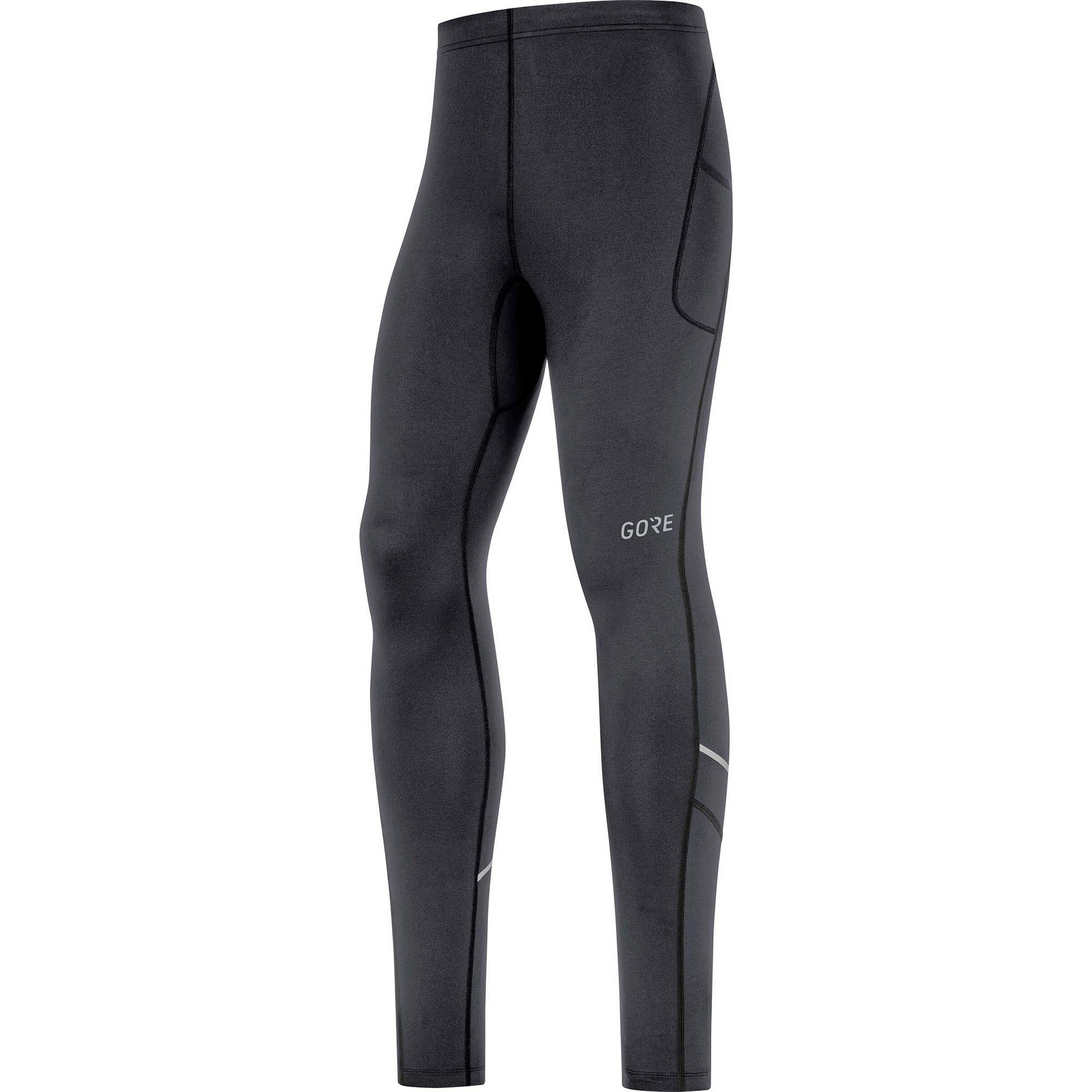 GORE WEAR Skinny Workout Pants 'R3' in Black: front