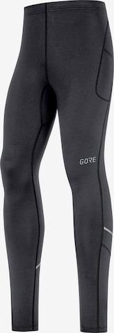 GORE WEAR Skinny Workout Pants 'R3' in Black: front