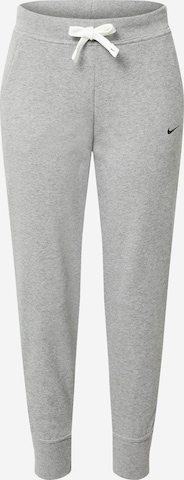 NIKE Tapered Workout Pants in Grey: front