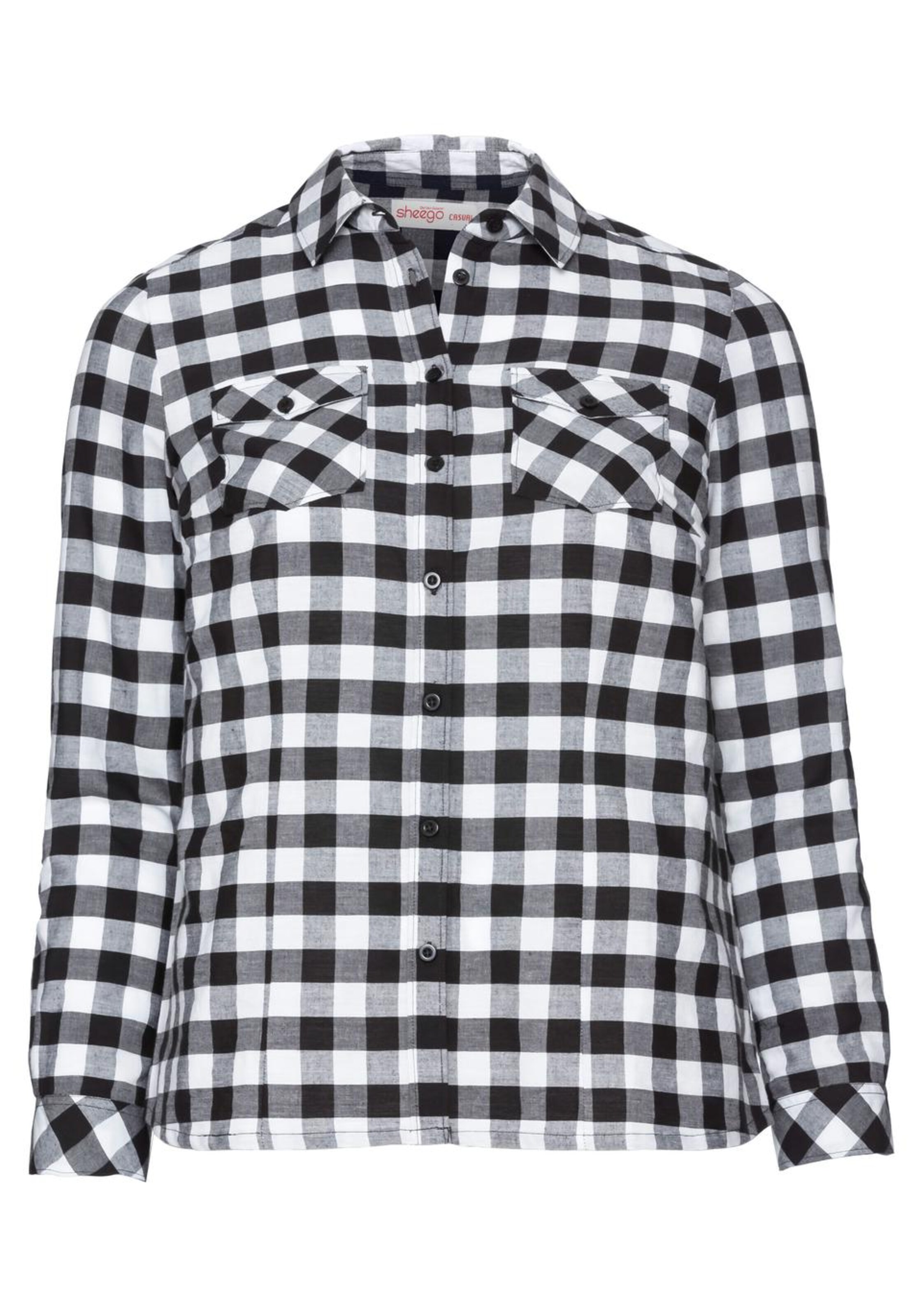 SHEEGO - Hemdbluse in schwarz