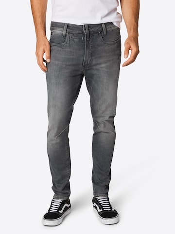 G-Star RAW Slimfit Jeans 'D-Staq 3D' i grå: framsida