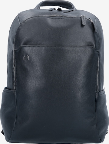 Piquadro Backpack 'Black Square' in Black: front