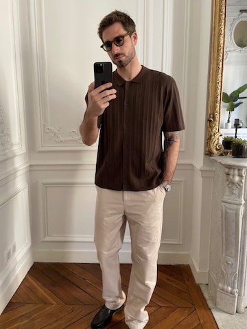 Brown Knit Look