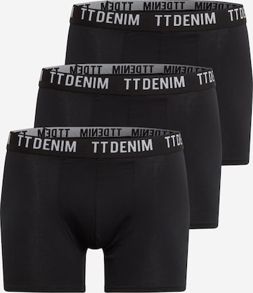 TOM TAILOR DENIM Boxershorts in Zwart: voorkant