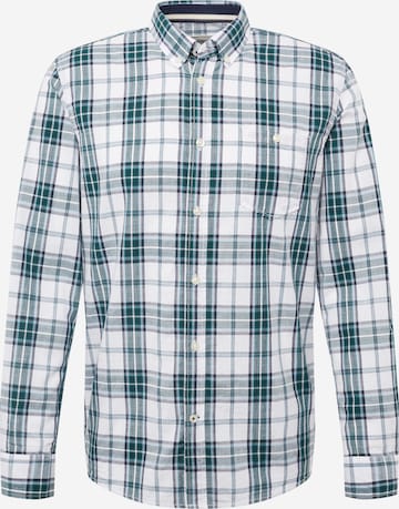 Coupe regular Chemise TOM TAILOR en vert : devant