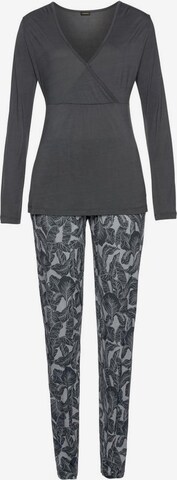 Pyjama LASCANA en gris : devant