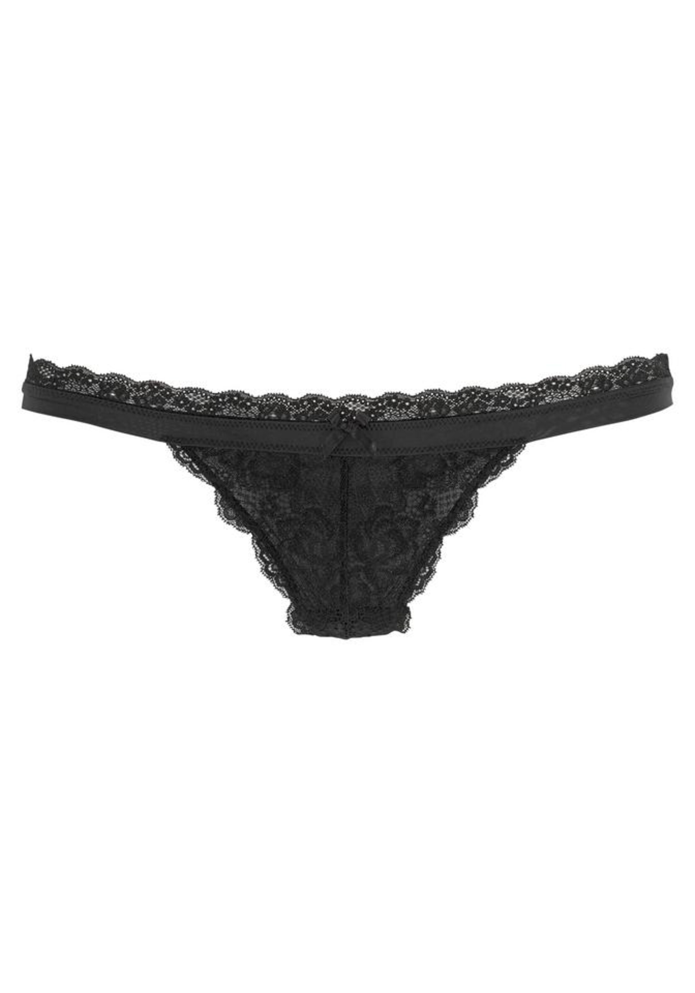 LASCANA - Tanga en negro: frente