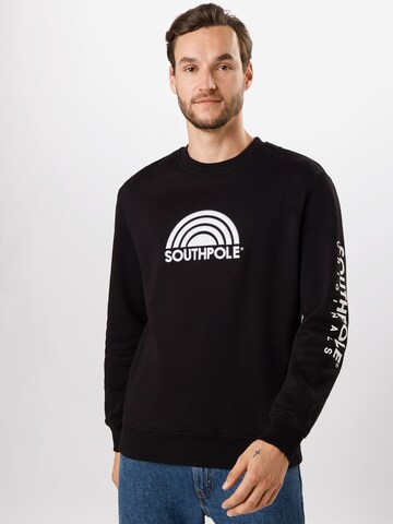 SOUTHPOLE Sweatshirt in Black: front