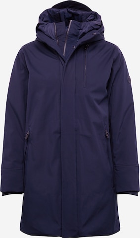 KnowledgeCotton Apparel Winter Parka in Blue: front