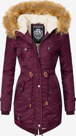 NAVAHOO Winterparka 'La Viva' in Rood: voorkant