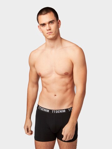 TOM TAILOR DENIM Boxer shorts in Black: front