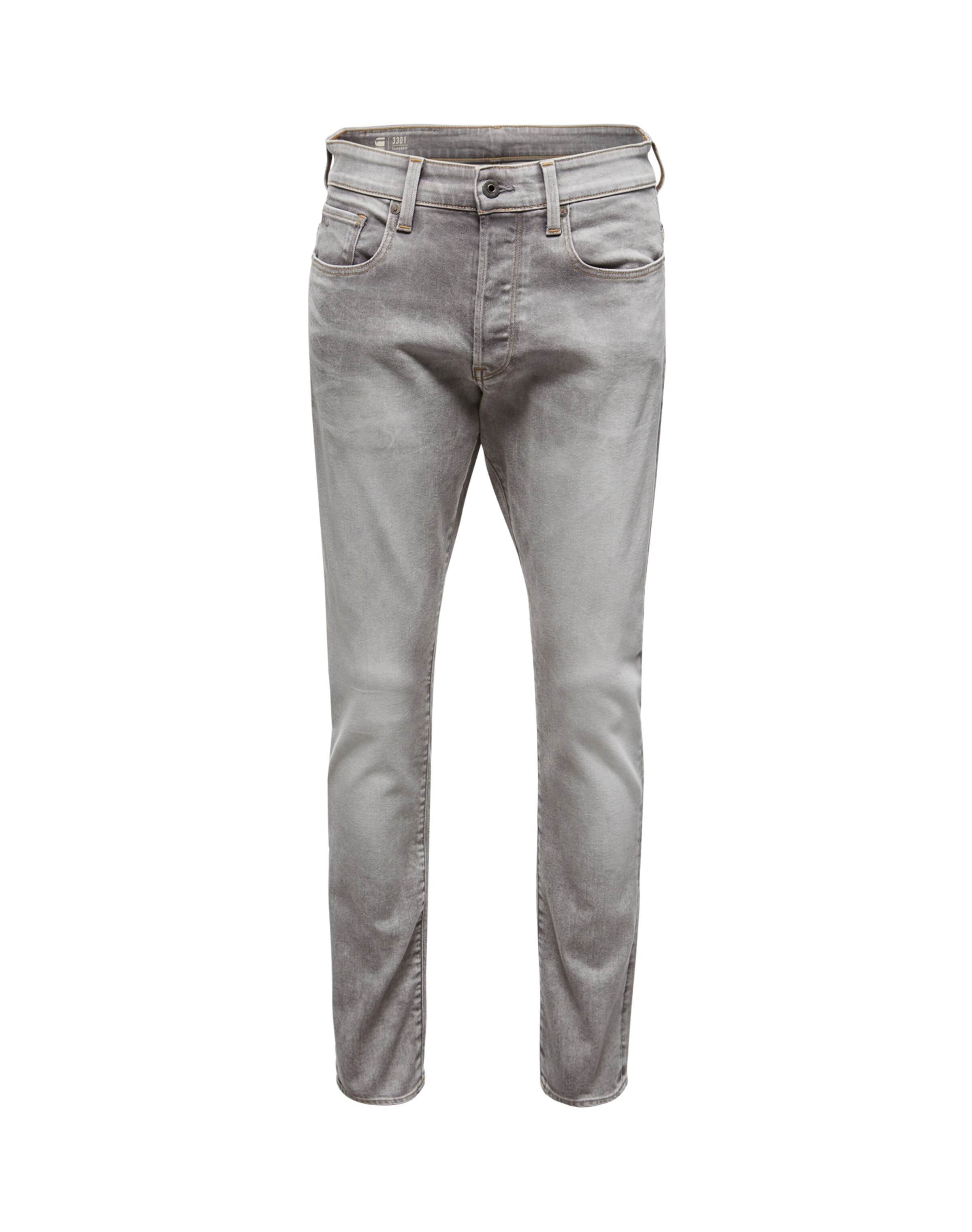 G-STAR Džíny '3301 Tapered' – šedá: přední strana
