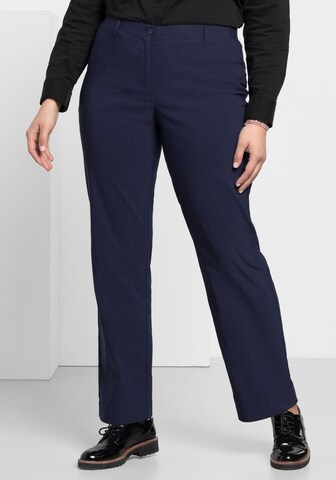 Coupe slim Pantalon SHEEGO en bleu : devant