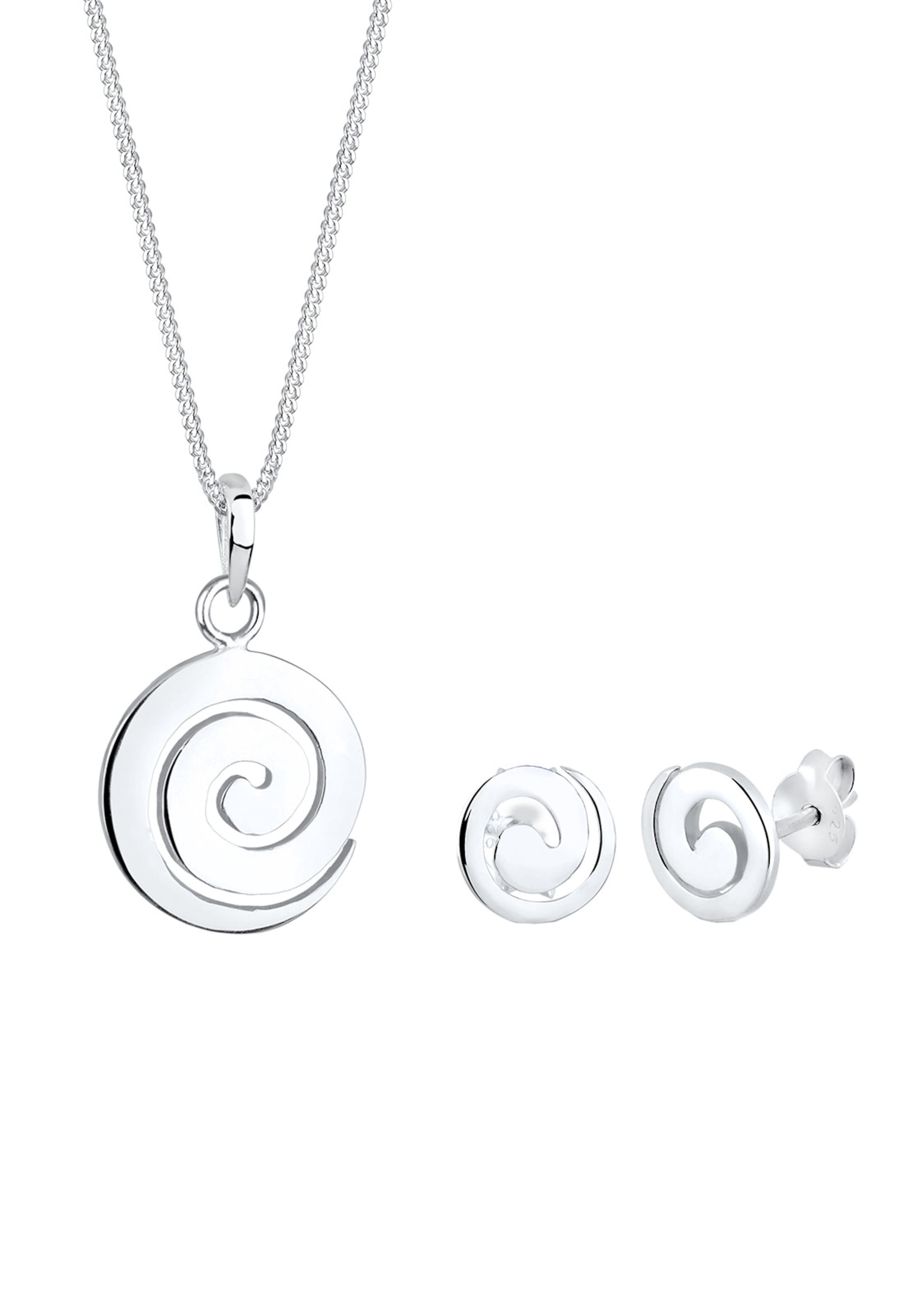 ELLI Jewelry set 'Spirale' in Silver