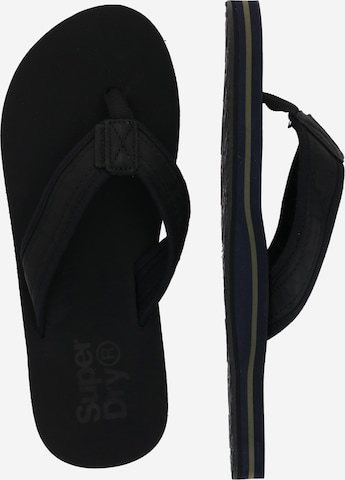 Flip-flops de la Superdry pe negru