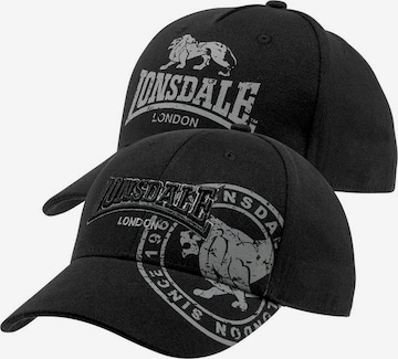LONSDALE Cap in Black: front