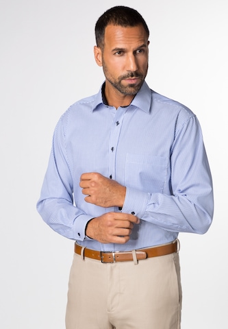 ETERNA Comfort Fit Hemd in Blau: Vorderseite