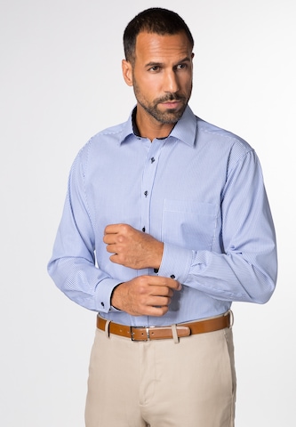 ETERNA Comfort fit Button Up Shirt in Blue: front