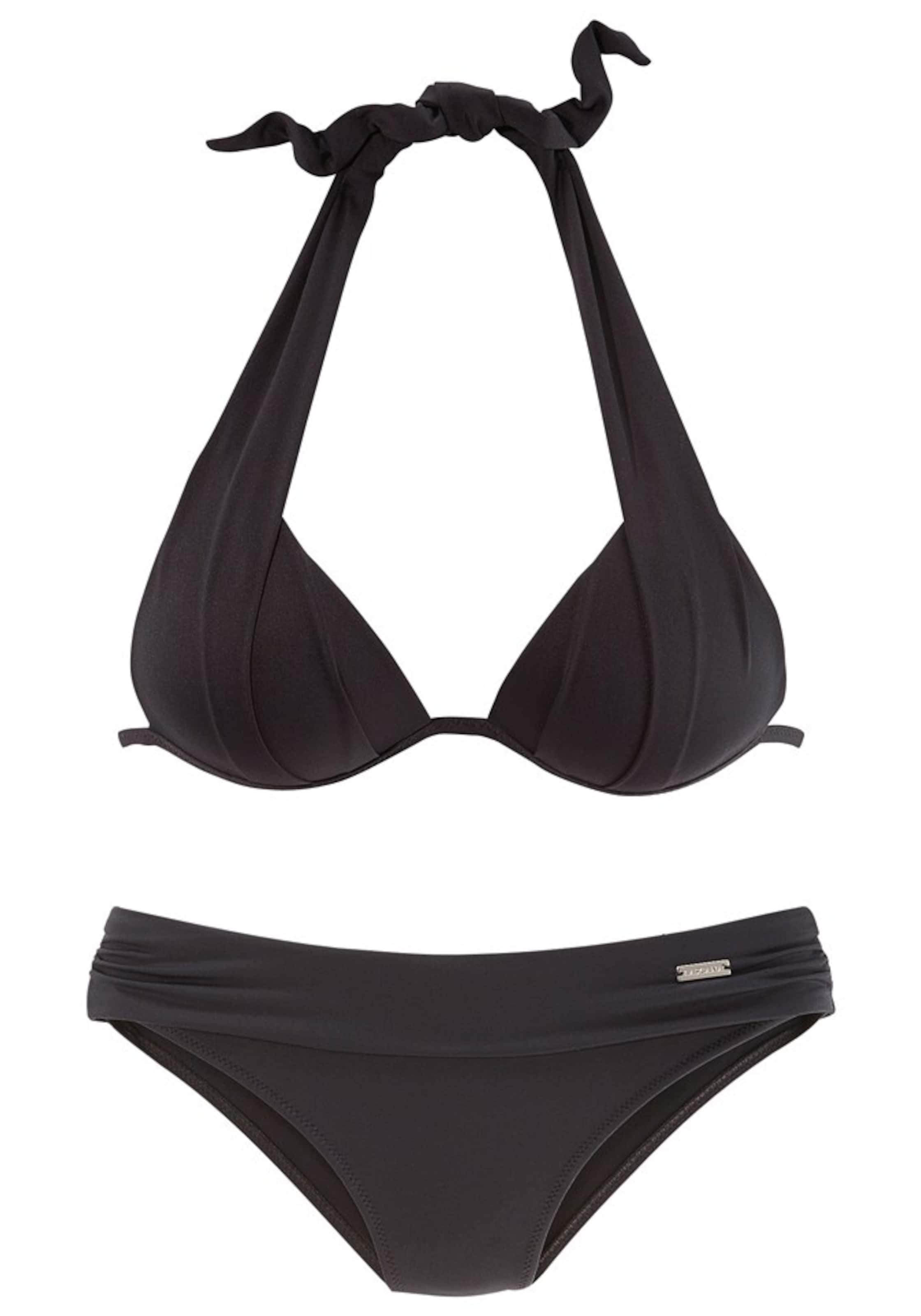 LASCANA Trojúhelníková Bikiny – černá: přední strana