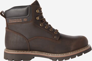 Dockers by Gerli Veterboots 'Darmstadt' in Bruin: zijkant