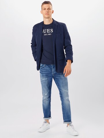 GUESS Regular Fit Sweatshirt 'Bastian' in Blau