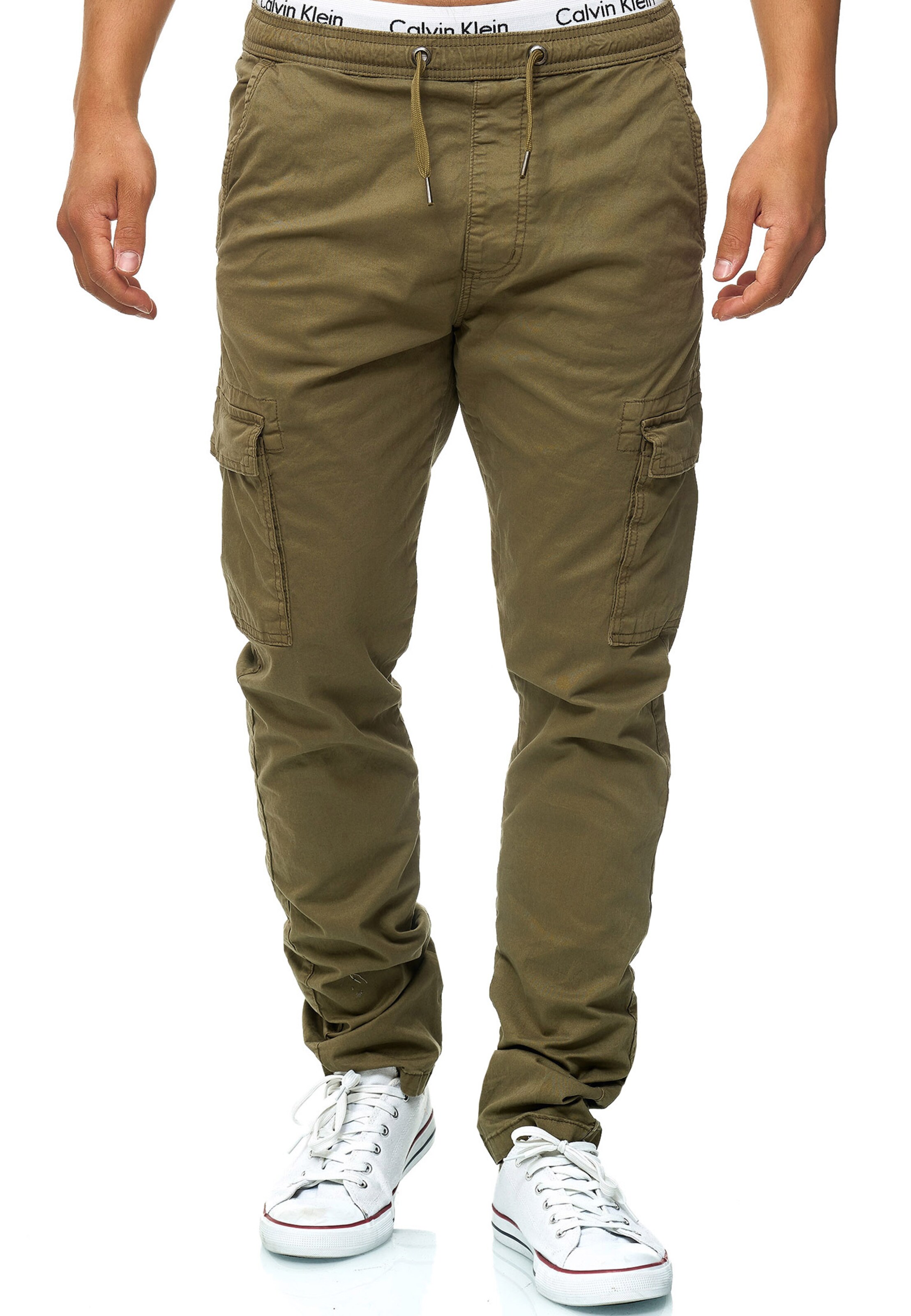 INDICODE JEANS Regular Hose 'Broadwick' in Grün: Vorderseite