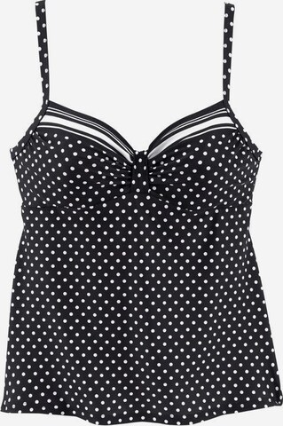 LASCANA Bustier Tankinitop in Zwart: voorkant