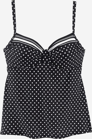 Bustieră Tankini top de la LASCANA pe negru: față