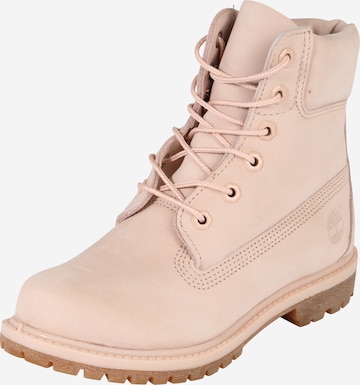 TIMBERLAND Lace-up bootie '6 In Premium W' in Beige: front