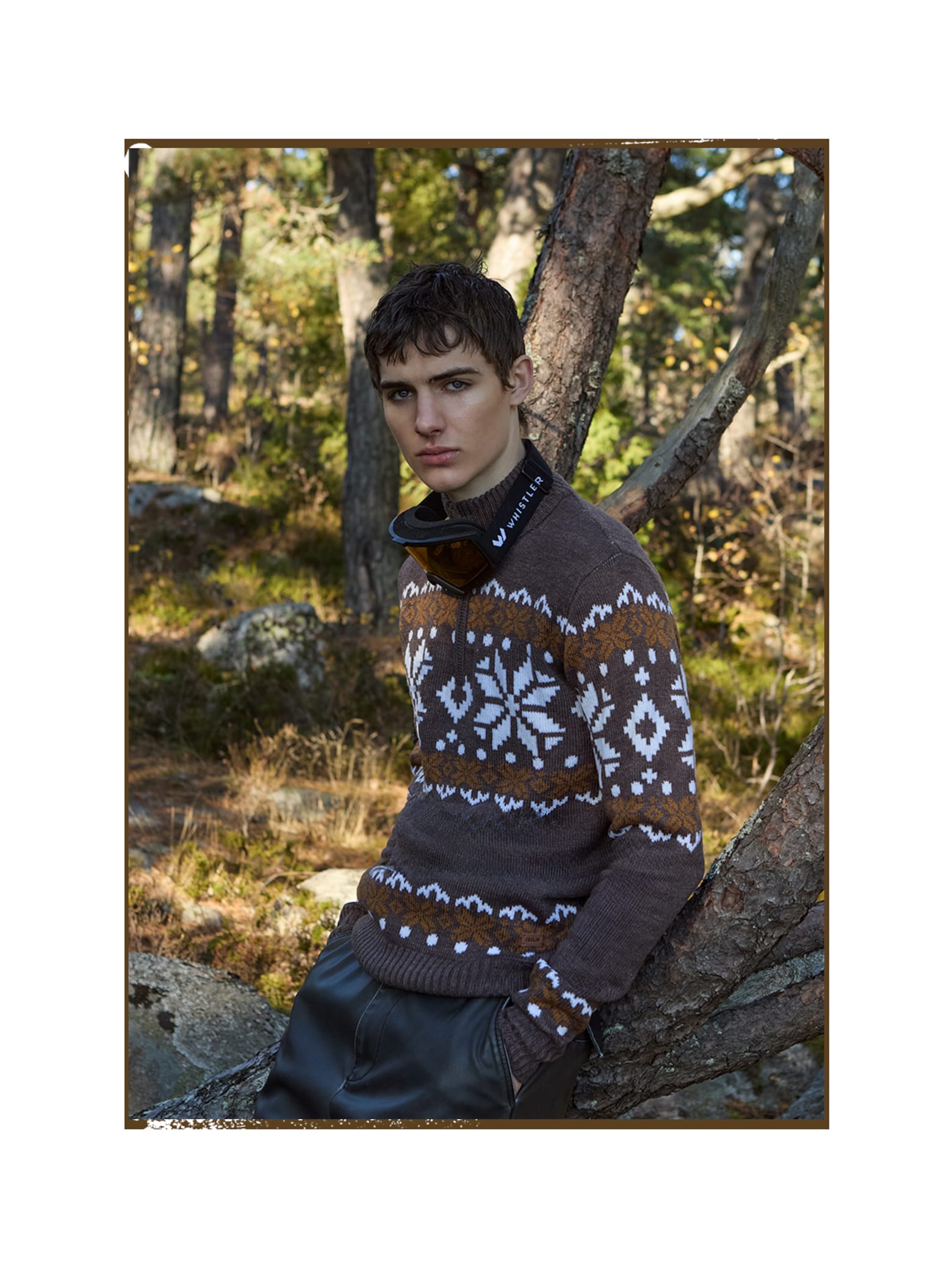 Oscar S. - Printed Knit Sweater Look