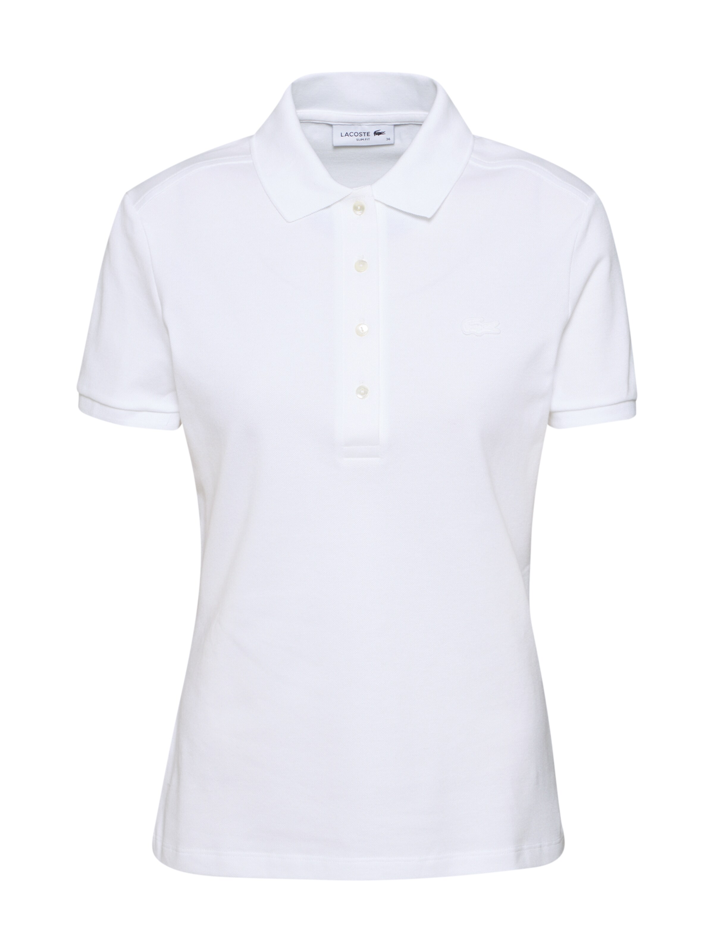 T-shirt 'Chemise' LACOSTE en blanc : devant