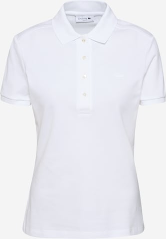 LACOSTE Μπλουζάκι 'Chemise' σε λευκό: μπροστά