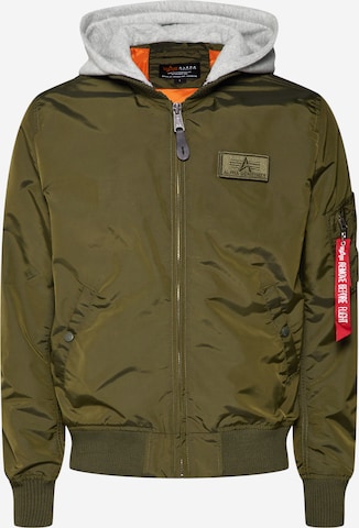 ALPHA INDUSTRIES Tussenjas in Groen: voorkant