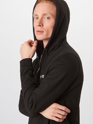 LACOSTE Sweatjacke in Schwarz