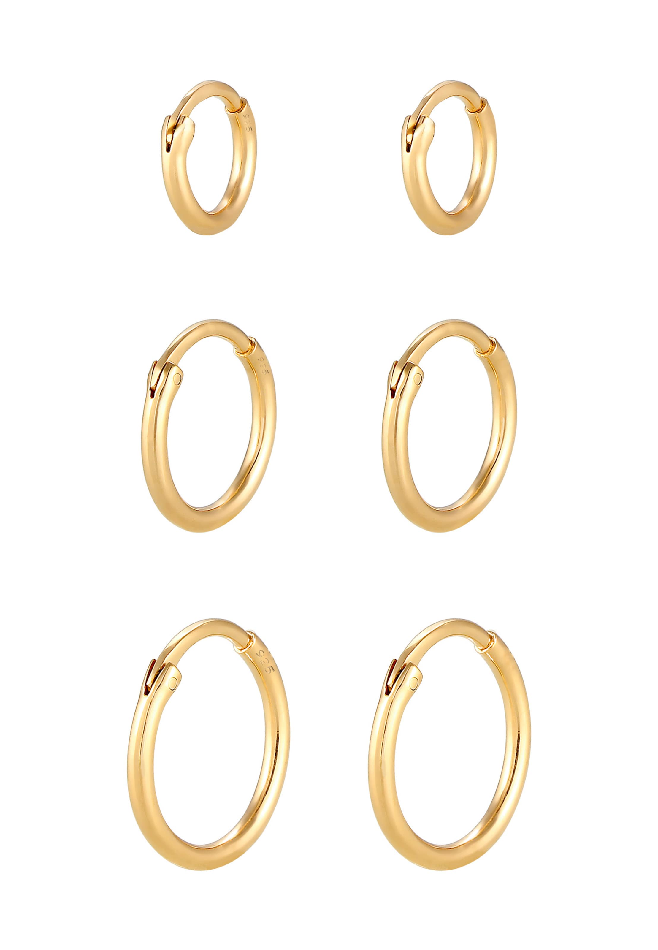 ELLI Kolczyki 'Creolen' w kolorze złoty: przód