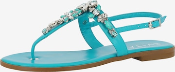 EVITA T-Bar Sandals 'OLIMPIA' in Blue: front