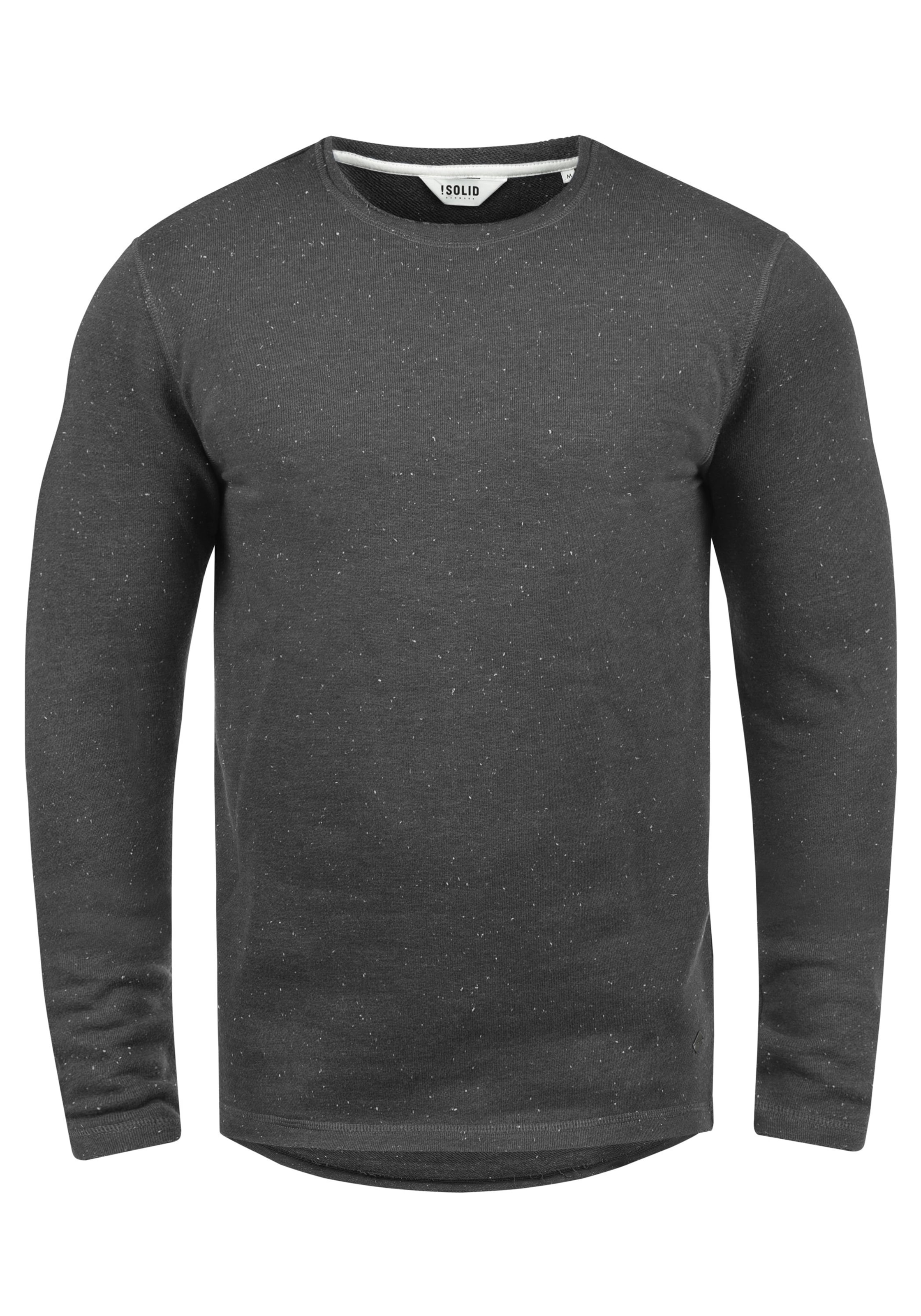 Sweat-shirt 'Nappo' !Solid en noir : devant