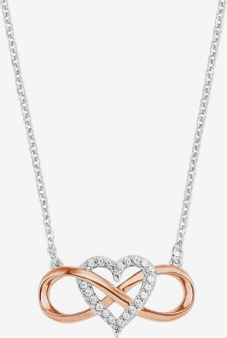 AMOR Necklace 'Infinity Unendlichkeitsschleife mit Herz' in Silver: front