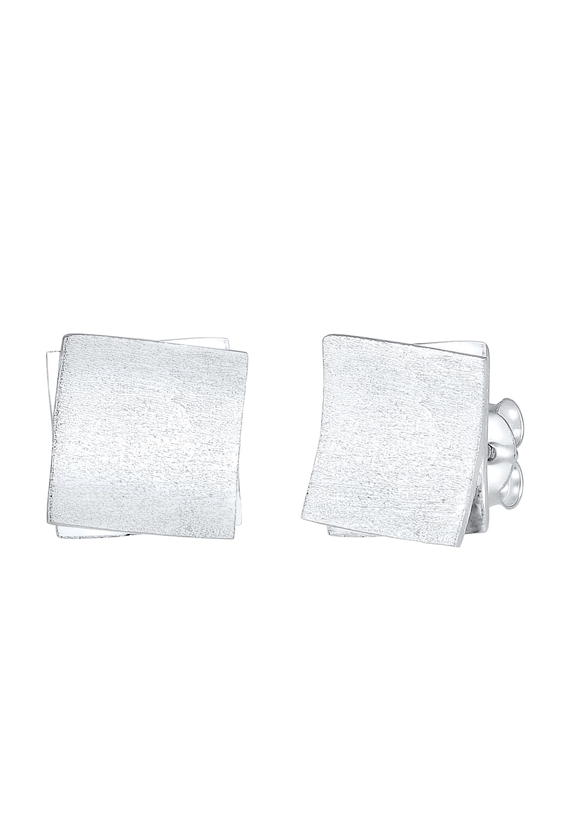 Nenalina Oorbellen 'Geo' in Zilver: voorkant