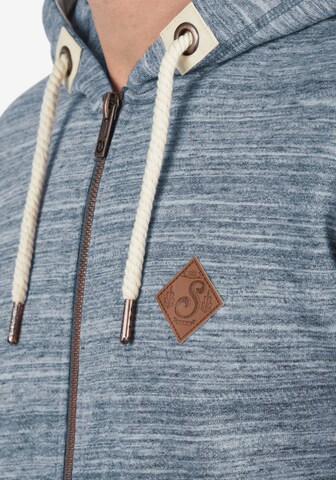 !Solid Zip-Up Hoodie 'Craig' in Blue