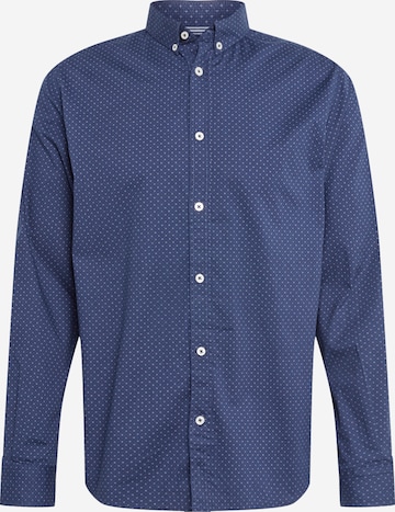 Coupe regular Chemise TOM TAILOR en bleu : devant