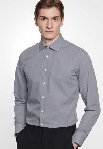 SEIDENSTICKER Slim fit Button Up Shirt in Blue: front