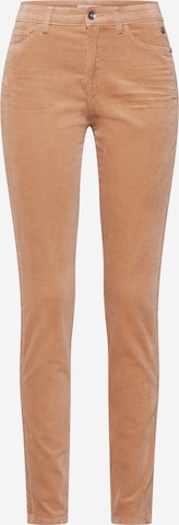 Coupe slim Pantalon ESPRIT en marron : devant