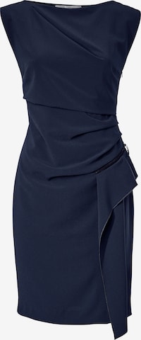 Robe fourreau heine en bleu : devant