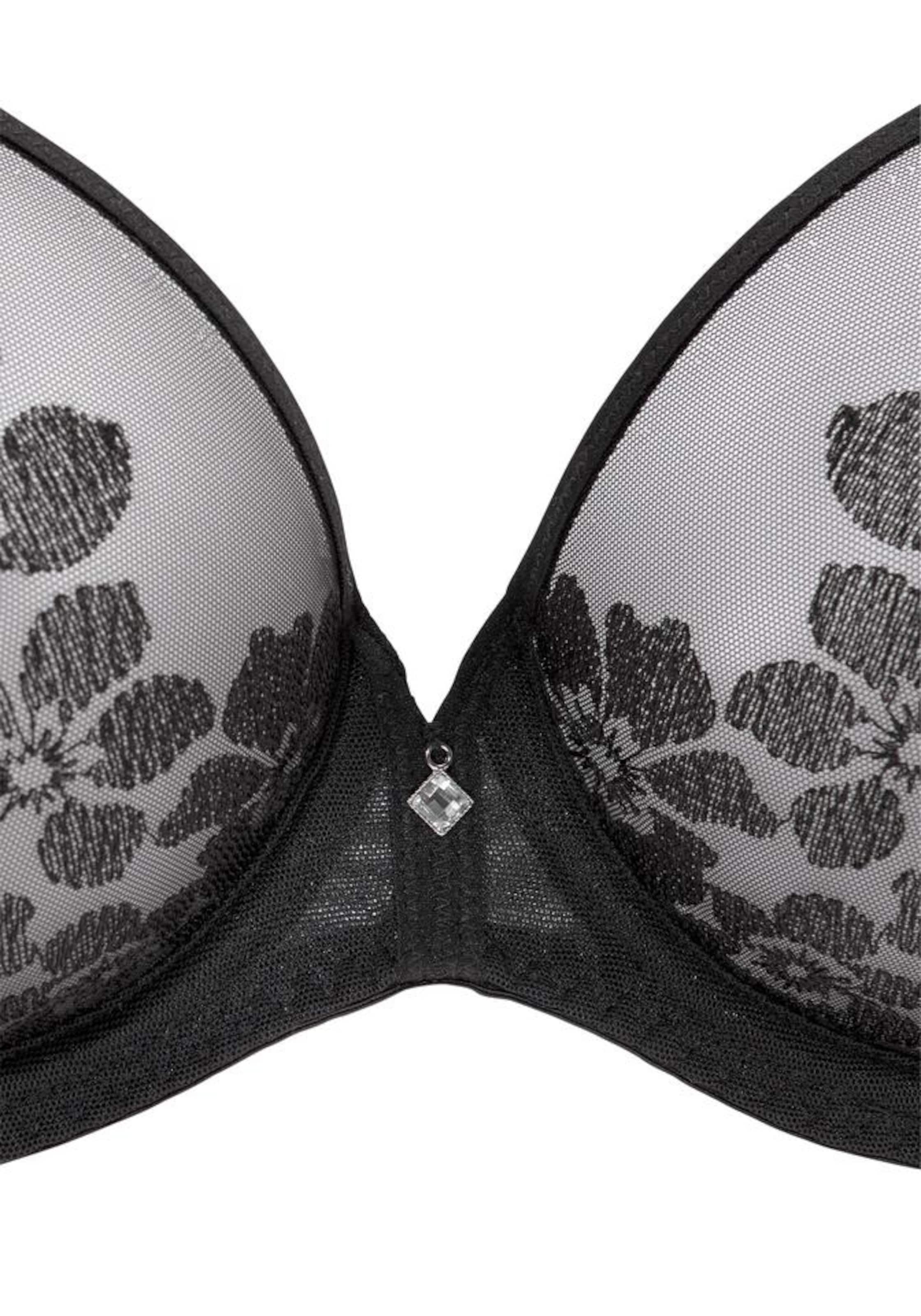 LASCANA T-Shirt Rintaliivi värissä musta